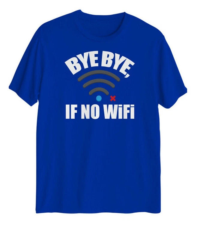 Camiseta Genérica No Wifi para Niños Grandes Azul Grande (10-12 años) Foto 1 de 1