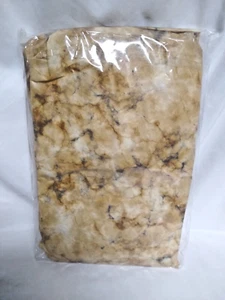 BEIGE MARBLE 48" ROUND FITTED VINYL FELT BACK TABLECLOTH (NEW) - Picture 1 of 2