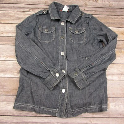 Gymboree синий Chambray свет куртка кнопки девочек размер M 7-8 - Изображение 1 из 4