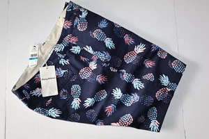Tommy Bahama Shorts Alotta Colada Pineapples Blue 8 inch Flat New 36 Waist - Picture 1 of 4