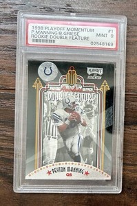 1998 Playoff Momentum #1 Rookie Double Feature Peyton Manning Brian Griese Mint 