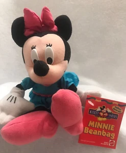 Disney Minnie Mouse Doll Plush Beanbag Mickey For Kids 9" Mattel Vintage - Picture 1 of 6