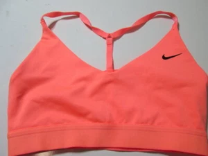 Nike Sport BH Gr. XS koralle kabellos ungefüttert Racerback Pullover Logo sportlich - Bild 1 von 6