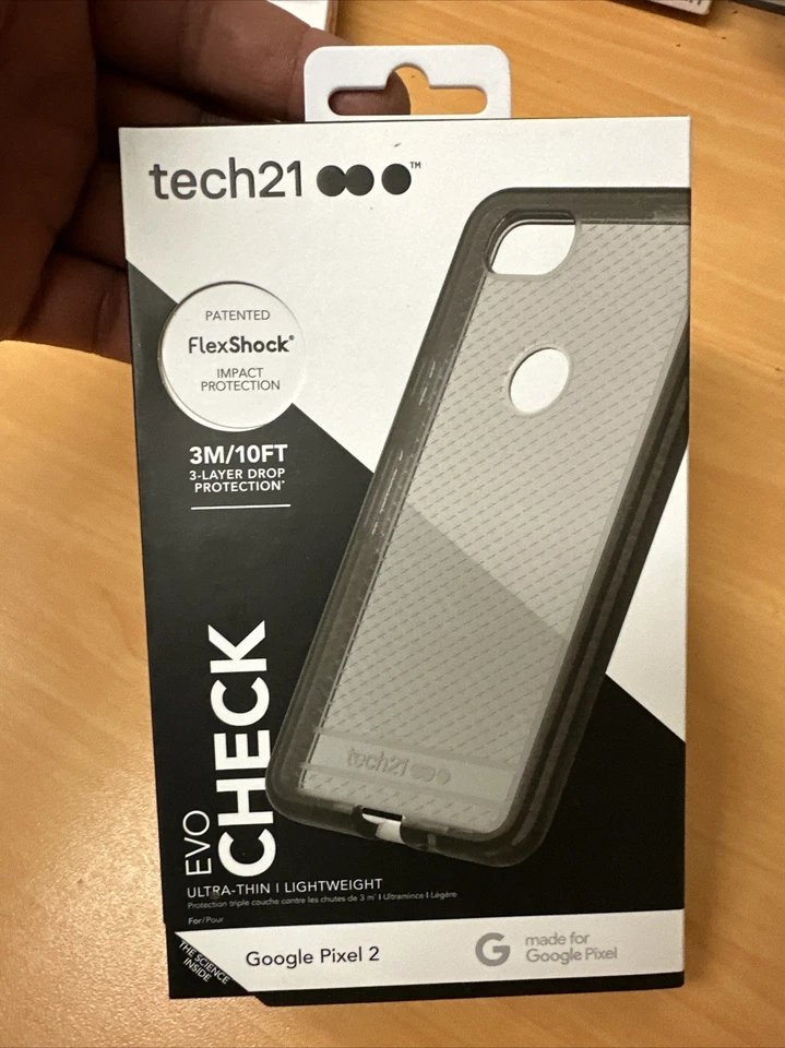 Tech21 Evo Check Series Protective Gel Case for Google Pixel 2 - Smokey/Black - Image 1 of 3