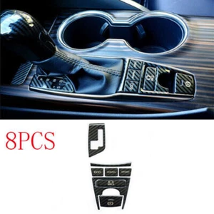 Carbon Fiber Steel Console Button Stickers Cover Trim For Toyota Camry 2018-2023 - Picture 1 of 7