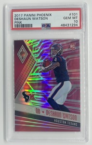 2017 Panini Phoenix Pink #101 Deshaun Watson Rookie Texans /199 PSA 10