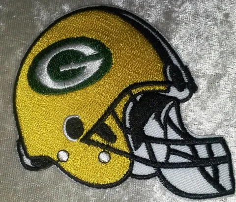 Green Bay Packers Helmet 3.25" Iron On Embroidered Patch ~FREE Ship! Cover