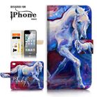 ( For iPhone 5 / 5S ) Wallet Case Cover P21148 Horse Painting
