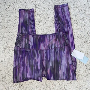 Zella Womens Small pants Purple Gray Studio High Waist 7/8 legging NEW  Pockets - Picture 1 of 5