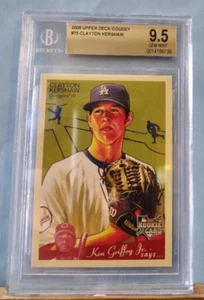 RARE 2008 UPPER DECK GOUDEY ROOKIE CLAYTON KERSHAW #75 BGS GEM MINT 9.5 - Picture 1 of 1