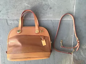 Dooney and Bourke satchel handbag / Cross Body Tan/Caramel- Euc Gold Hardware - Picture 1 of 11