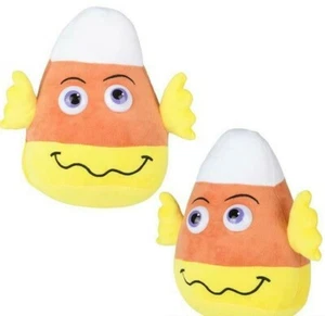 Maíz de caramelo de Halloween de 10" peluche animal de peluche naranja espeluznante linda decoración - Imagen 1 de 3
