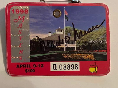 MARK O'MEARA SIGNED 1998 MASTERS GOLF BADGE AUTOGRAPH COA Psa - Image 1 of 4