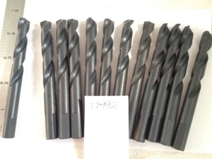12 NEW 7/16" HIGH SPEED DRILL BITS  4-1/2" OVERALL LENGTH. USA MADE HSS  {U992} - Picture 1 of 2
