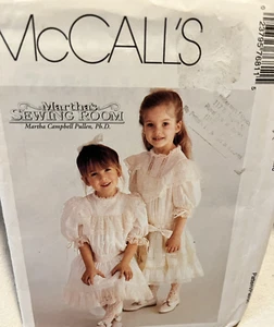 Vintage Martha Pullen McCall's 7681 Heirloom Lace Dress Sewing Pattern Size 2 - Picture 1 of 3