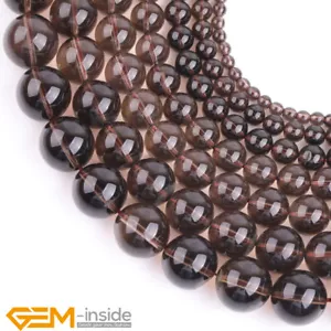 Natural Gemstone Smoky Quartz Loose DIY Beads For Jewellery Making Strand 15" AU - Picture 1 of 56