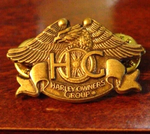 1993 HOG Harley Owner's Group Solid Brass Lapel Hat Pin - Bild 1 von 2