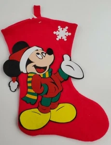 Vintage Mickey Unlimited Santa's Best Mickey Mouse Weihnachtsstrumpf Neu mit Etikett - Bild 1 von 7