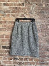 Vintage Guy Laroche Women’s Tweed Skirt, Sz 44 FR/ 14 US France, Gray