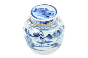 Tarro antiguo chino azul y blanco - Imagen 1 de 9