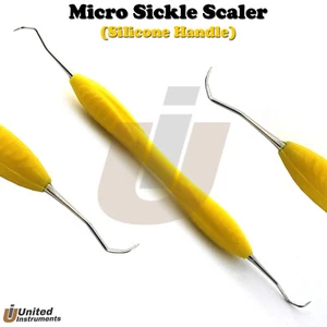 Dental Micro Sickle Scaler MS-P Silicone Coated Handle Tartar Remover Calculus - Picture 1 of 2