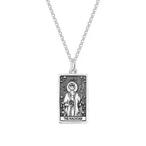 Der Zauberer Tarotkarte Silber Halskette - Bild 1 von 1