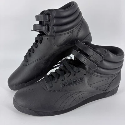 Zapatillas deportivas Reebok Straps clásicas negras de caña alta para mujer talla 10 Foto 1 de 4