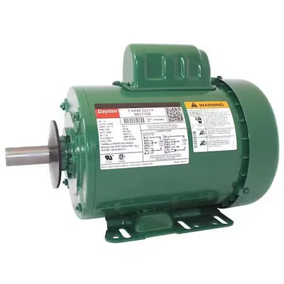 Dayton 6K994 Extra High Torque Farm Duty Motor, Capacitor-Start, 1 Hp, 115/230V - Image 1 of 2