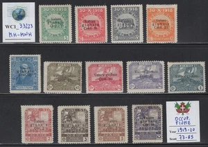 WC1_33223 ITALIAN OCCUP.: FIUME. Nice 1919-20 ovpt. set. Sc. 73-85. MH-MNH - Picture 1 of 1