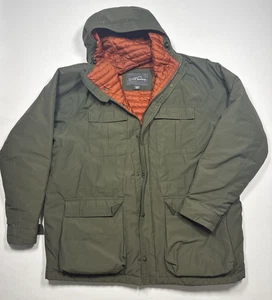 Eddie Bauer Men's XXL Green VTG Microtherm Down Goose Coat Jacket 2XL Micro - Picture 1 of 12