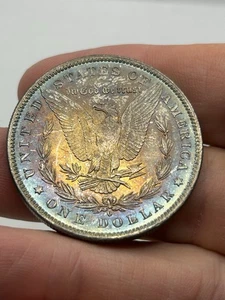 1884-O Morgan Silver Dollar BU Amazing Rainbow Color Toning! Nice Eye Appeal*** - Picture 1 of 12