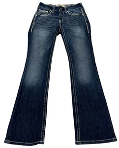 Ariat Real Denim Womens Bootcut Jeans Size 28 R 5 Pocket Med Wash Cotton Blend - Picture 1 of 12
