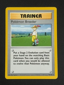 Pokémon Züchter 76/102 SCHATTENLOS Pokémon Karte WOTC Base Set Rare Trainer - Bild 1 von 4