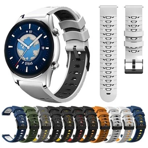 Bracelet de Montre en Silicone Noir 22mm Compatible avec C20 Pro - Résistant à l - Zdjęcie 1 z 35