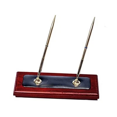  A8004 дерева и кожи двойной ручка стойка стола комплект, палисандр 9,25 x 4,25 x 9,00  - Изображение 1 из 4