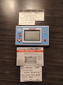 Vintage 1988 Nintendo Game & Watch Super Mario Bros Handheld Game working ym-105