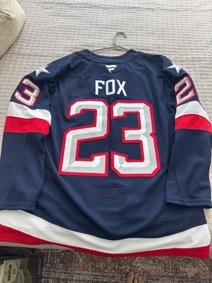 Adam Fox 4 Nations Fanatics Premium Jersey Size 50  - Image 1 of 4