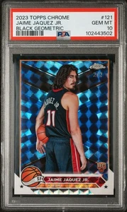 2023-24 Topps Chrome Jaime Jaquez Jr. #121 Black Geometric PSA 10 POP1 Miami 2/2 - Bild 1 von 2