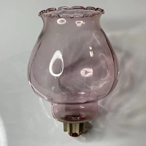 Delicate Pink Ruffled Globular Votive 8 Candle Holders 5 1/2 in Peg End VTG - Picture 1 of 6