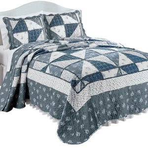 Eloise Triangle Patchwork Reversible Oversized Quilt - Picture 1 of 2