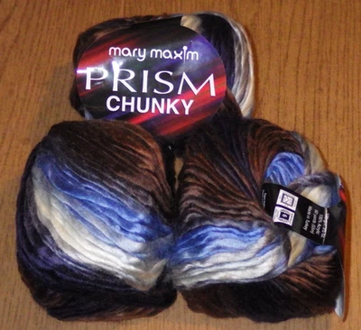Lot of 3 Skeins, Mary Maxim Prism CHUNKY Yarn, 3.5 oz, 60 yds, Lakeside - Image 1 of 4