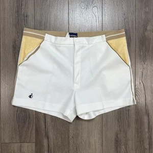 Vintage Jockey Shorts White Chino Terry Tennis Golf Sportswear Swim Size 38 US - Picture 1 of 13
