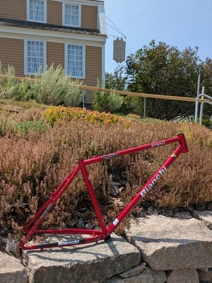 Vintage Steel Bianchi Denali MTB Frame Italy 17.5" Medium WTB Momentum C Headset - Image 1 of 4