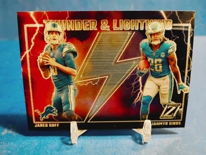 2023 Panini Zenith - Jared Goff & Jahmyr Gibbs #8 Thunder & Lightning - Picture 1 of 2