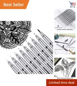 Multifunctional Micro-Pen Fineliner Ink Pens - Sketching, Zentangle - 9 Pcs - Picture 1 of 9