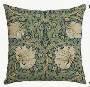 "Funda de almohada William Morris diseño floral abstracto decoración del hogar 18x18""" - Imagen 1 de 6