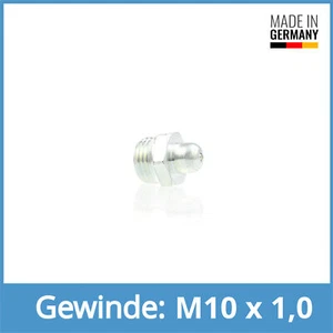 DIN 3402 K1 M10 x 1,0 Stahl verzinkt Kugelschmiernippel Schmiernippel - Picture 1 of 1