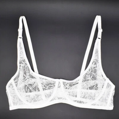 Unpadded Womens Bras Unlined Brassiere Sexy Lingerie Lace Bralette Hot Underwear - Image 1 of 4