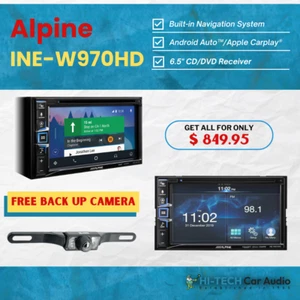 Alpine INE-W970HD 6.5" Double DIN Navigation CD/DVD Car In-dash Receiver - Picture 1 of 6