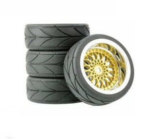 4 X 1/10 RC On Road Drift Tires Wheels Rim For RC Buggy Car 12mm Hex - Picture 1 of 4